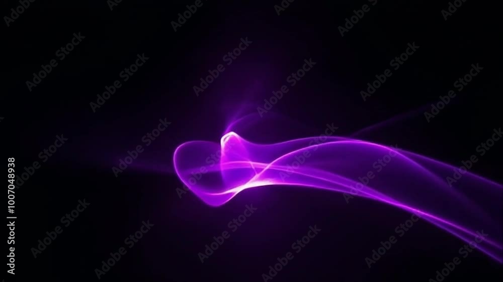 Flowing purple and white light trails, abstract animation over dark background
Flowing purple and white light trails, abstract animation over dark background