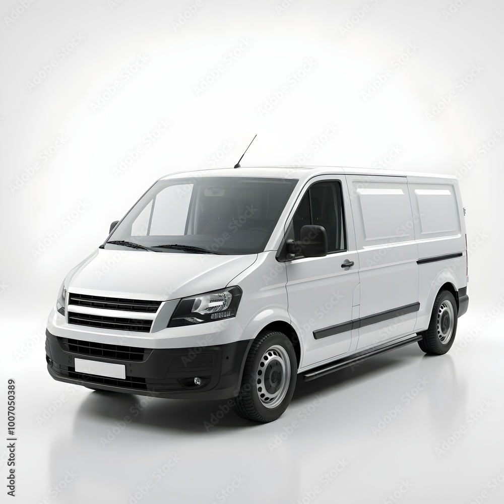 white van isolated on white background white van isolated on white background