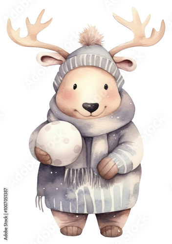 Wallpaper Mural PNG Winter cartoon animal nature. Torontodigital.ca