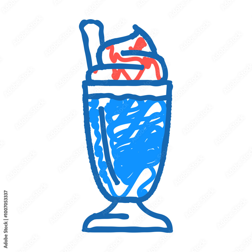 ice cream smoothie drink doodle icon sketch vector. ice cream smoothie drink sign. isolated symbol illustration ice cream smoothie drink doodle icon sketch vector. ice cream smoothie drink sign. isolated symbol illustration