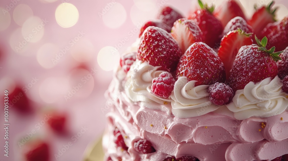 strawberry cake with whipped cream strawberry cake with whipped cream