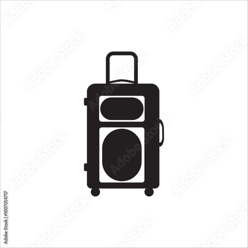 black travel bag on a white background