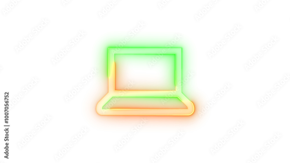 Neon icon add symbol system device brown color transparent background Neon icon add symbol system device brown color transparent background