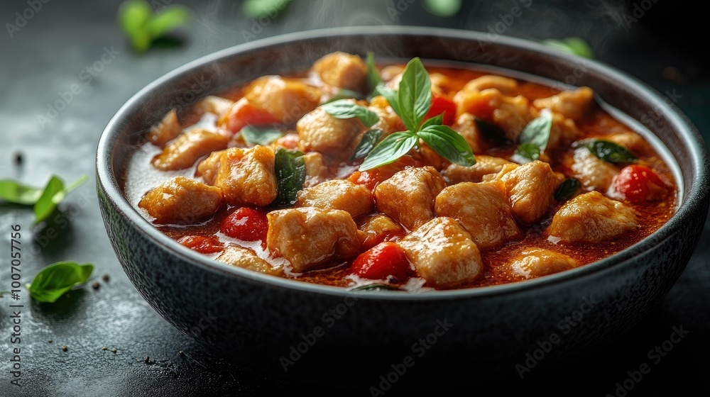 Thai Chicken Curry with Basil and Tomatoes Thai Chicken Curry with Basil and Tomatoes
