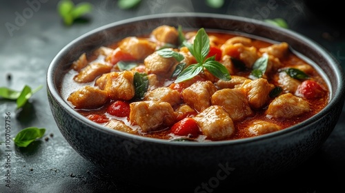 Thai Chicken Curry with Basil and Tomatoes