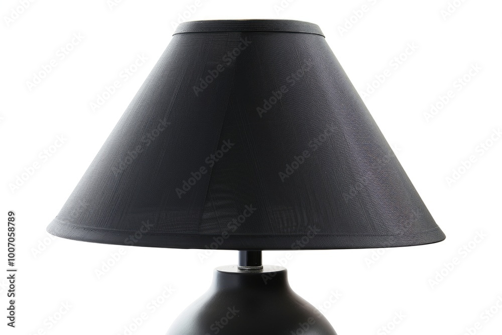 A simple black lamp with a black shade A simple black lamp with a black shade