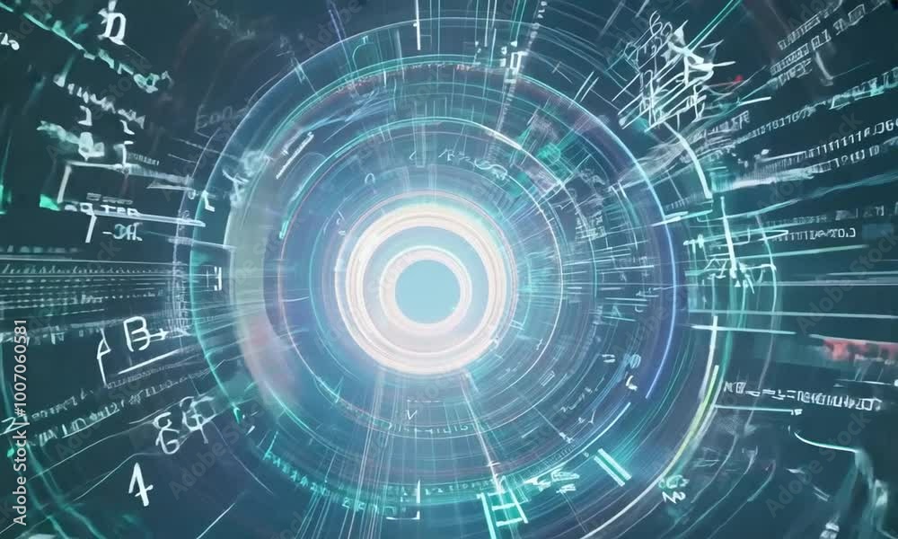 Traveling through a tunnel of complex calculations, formulas, and graphs Traveling through a tunnel of complex calculations, formulas, and graphs