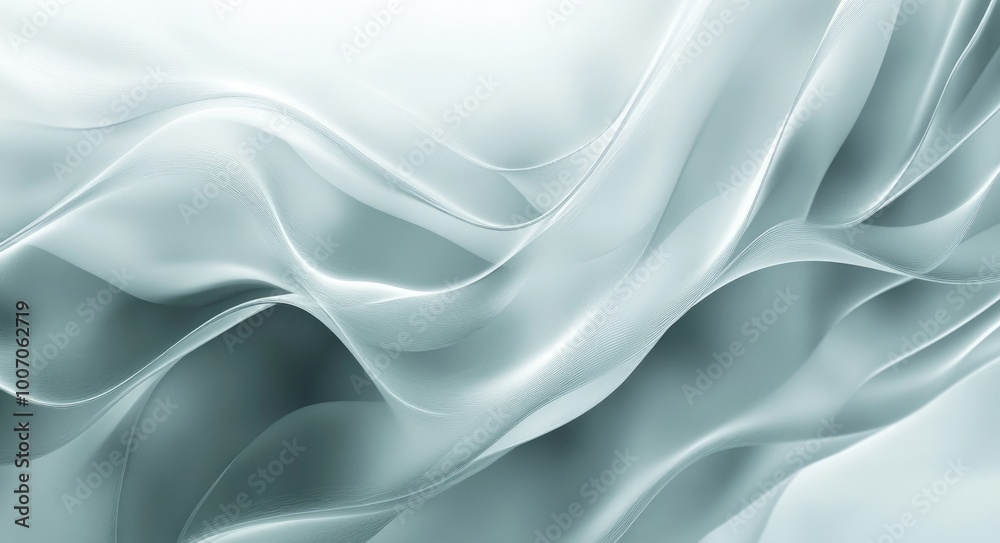Elegant Curve Design: A Modern Fractal Wave in Soft Blue Tones Elegant Curve Design: A Modern Fractal Wave in Soft Blue Tones