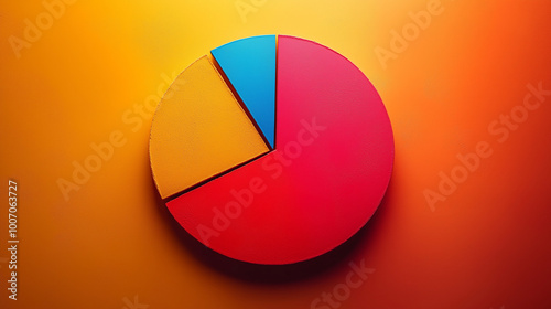 A minimalist pie chart showing government spending in different sectors, represented by smooth arcs.
