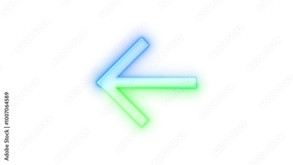 Neon icon chrome back symbol transparent background Neon icon chrome back symbol transparent background
