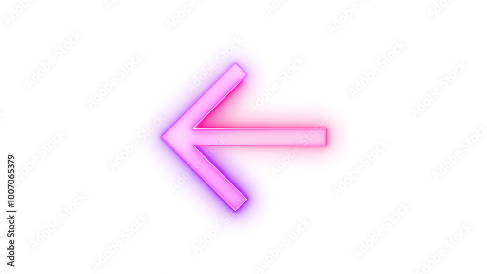 Neon icon chrome back symbol transparent background Neon icon chrome back symbol transparent background