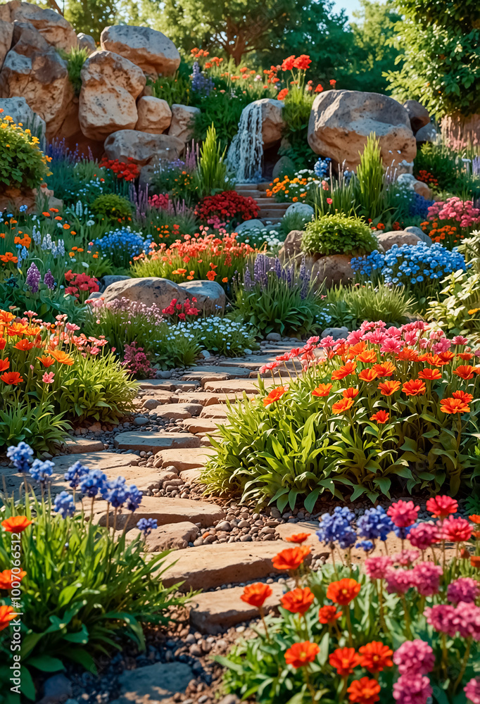 garden with flowers garden with flowers