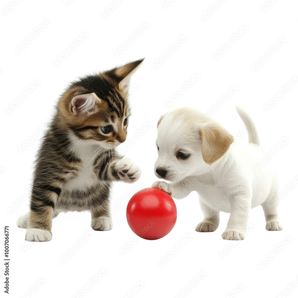 Kitten and Puppy Playtime Fun transparent background Kitten and Puppy Playtime Fun transparent background