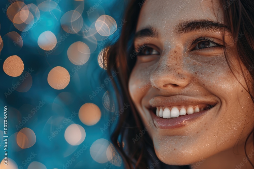 A happy woman with a smile A happy woman with a smile
