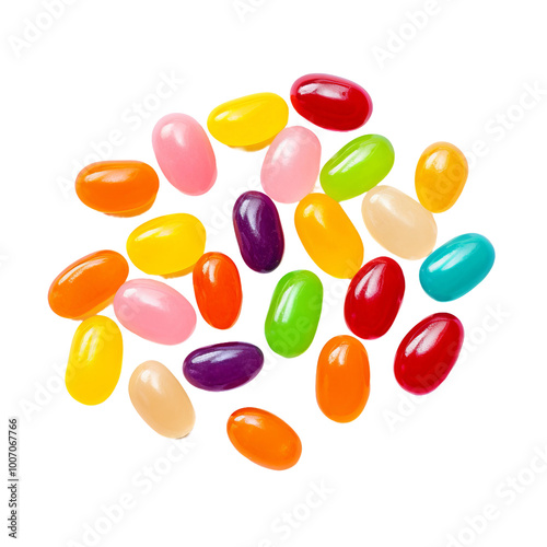 jelly beans isolated on white
