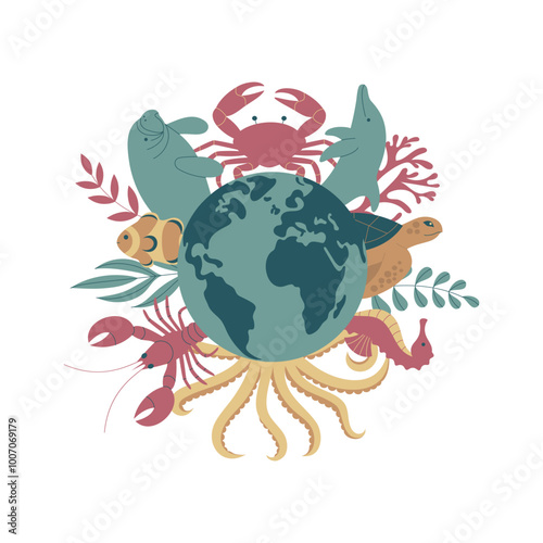 This image is a vector flat art illustration.