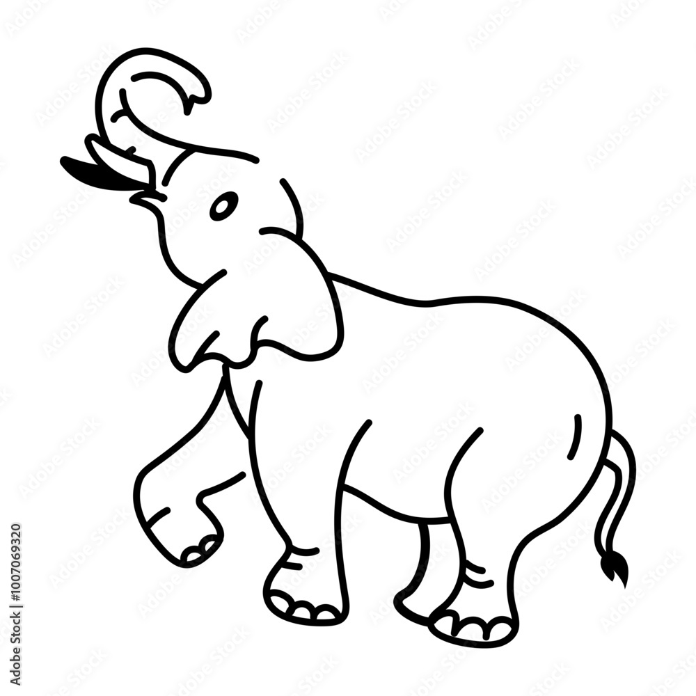 Hand drawn icon of elephant sound Hand drawn icon of elephant sound