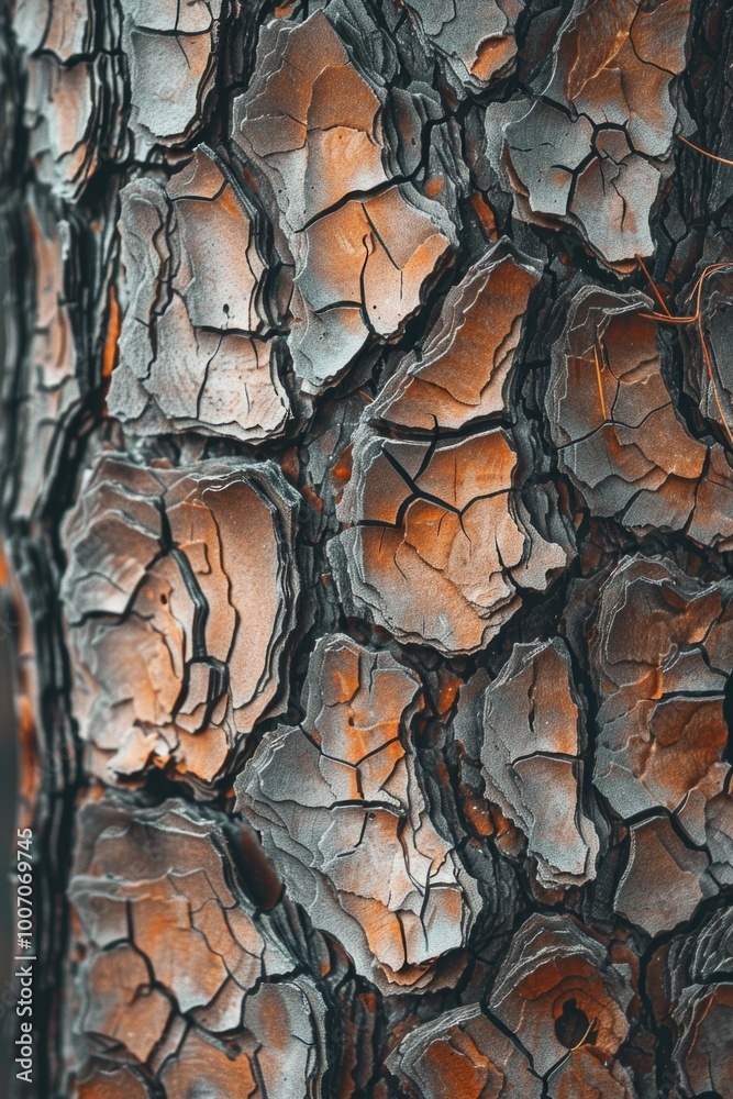 Close-up shot of a tree trunk with visible cracks, suitable for use in illustrations about nature, decay or environmental topics Close-up shot of a tree trunk with visible cracks, suitable for use in illustrations about nature, decay or environmental topics