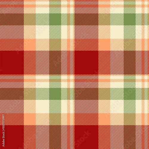 Winter fabric pattern tartan, fibre texture seamless textile. Website plaid background vector check in light and red colors.