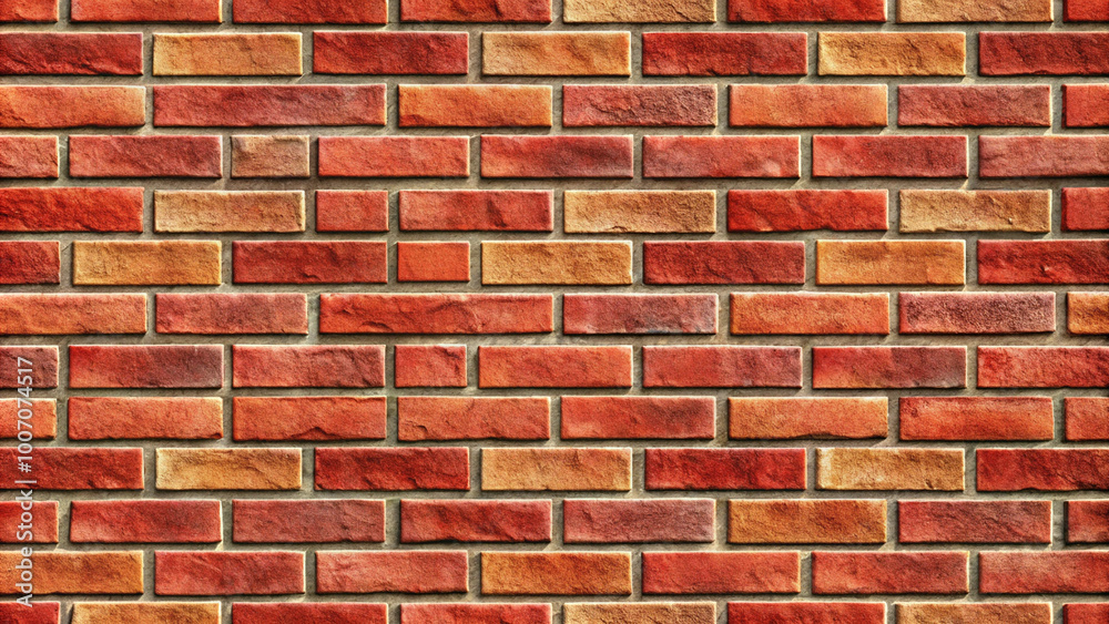 Obraz premium Red brick texture, realistic patterns, warm tones, background for construction and design