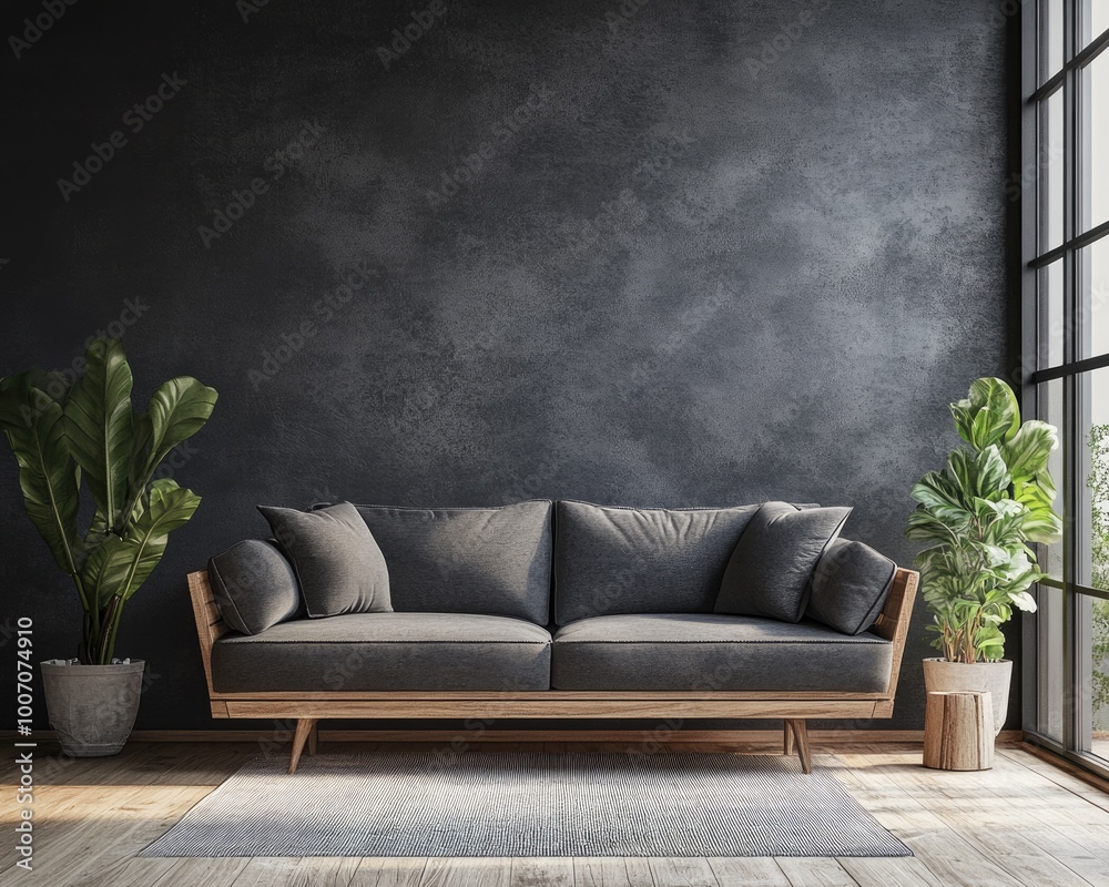 Luxurious Scandinavian Living Room Interior with Modern Design and Cozy Atmosphere Luxurious Scandinavian Living Room Interior with Modern Design and Cozy Atmosphere