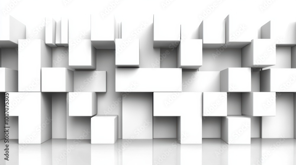 Abstract White Geometric Shapes Background Design Abstract White Geometric Shapes Background Design