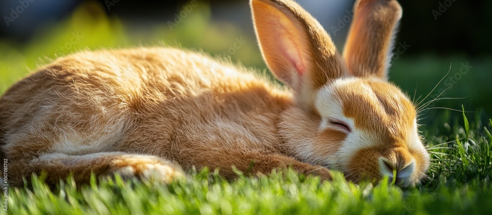 Obraz premium easter rabbit sleeping.