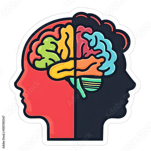 Divided Brain Sticker