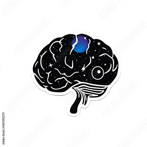 Cosmic Brain Sticker