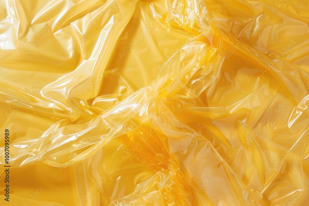A close-up shot of a yellow plastic bag, useful for e-commerce or packaging-related concepts A close-up shot of a yellow plastic bag, useful for e-commerce or packaging-related concepts