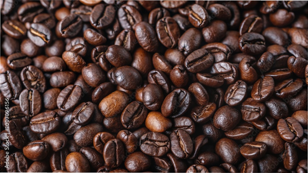 A close-up view of various coffee beans displayed on a textured surface, highlighting their rich colors and textures A close-up view of various coffee beans displayed on a textured surface, highlighting their rich colors and textures