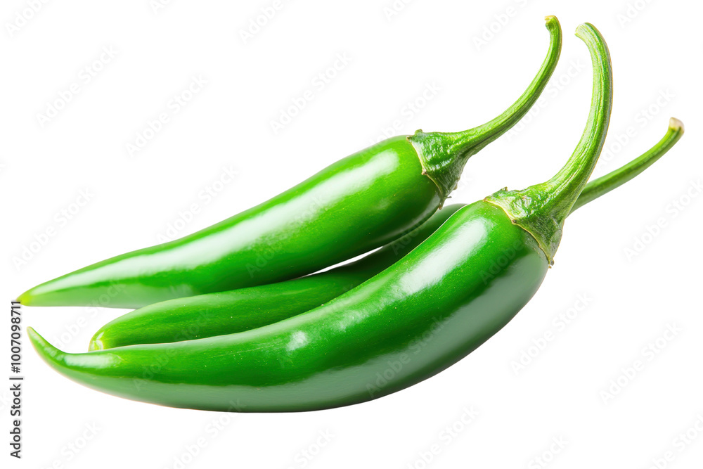 Fresh green chilies with a glossy texture, perfect for adding spice and flavor to various dishes and cuisines. Fresh green chilies with a glossy texture, perfect for adding spice and flavor to various dishes and cuisines.