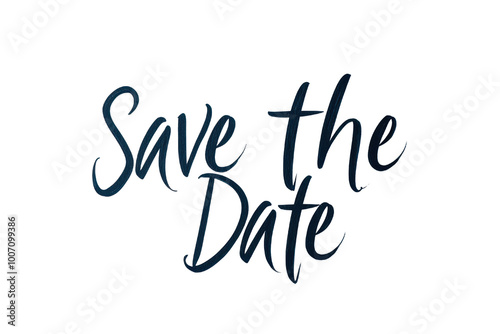 Elegant typography design featuring 'Save the Date' for wedding announcements or special events in a modern style.