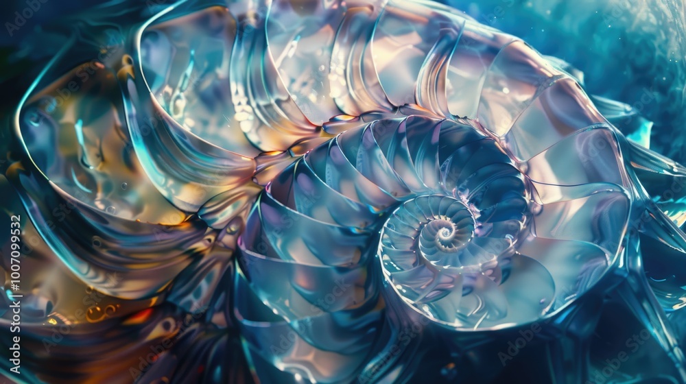 A close-up shot of a unique spiral-shaped glass object A close-up shot of a unique spiral-shaped glass object