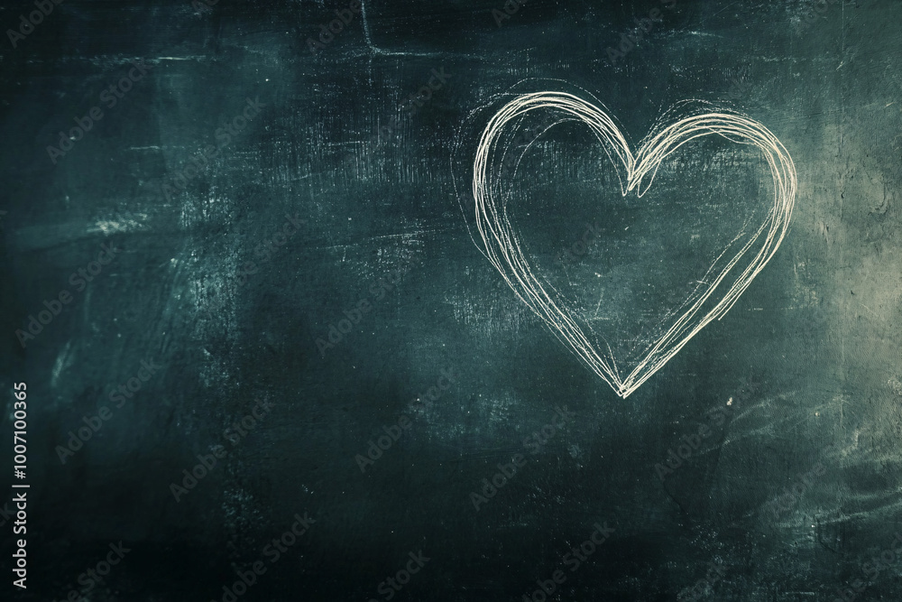 A chalk heart hand-drawn on a dark, textured blackboard, evoking a sense of simplicity and love in a rustic design
A chalk heart hand-drawn on a dark, textured blackboard, evoking a sense of simplicity and love in a rustic design