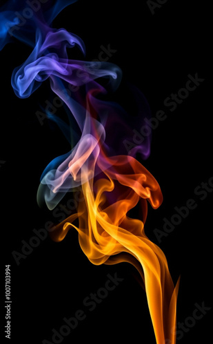 Abstract smoke on black background