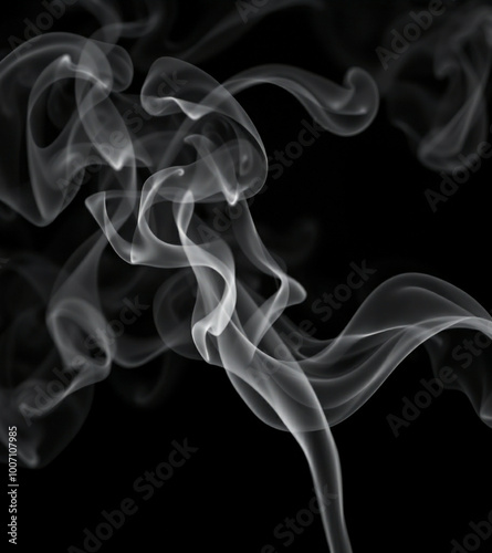 Abstract smoke on black background