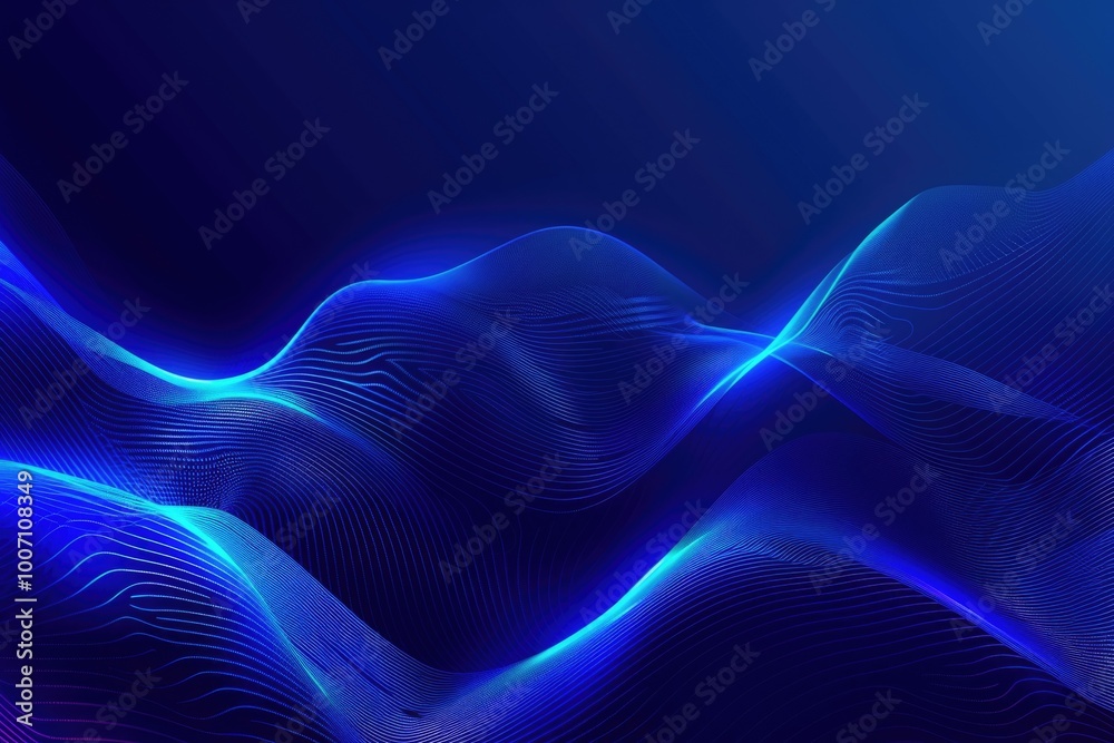 Wavy lines on a blue and purple abstract background, suitable for use in presentations, reports, and other visual materials Wavy lines on a blue and purple abstract background, suitable for use in presentations, reports, and other visual materials