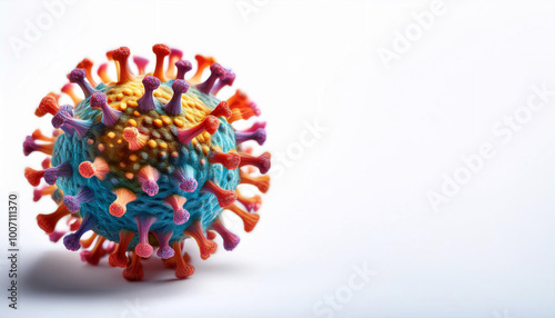 Corona Virus on White Background: Scientific Clip Art photo