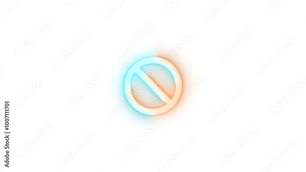 Neon icon signal not connected symbol cyan brown color transparent background Neon icon signal not connected symbol cyan brown color transparent background