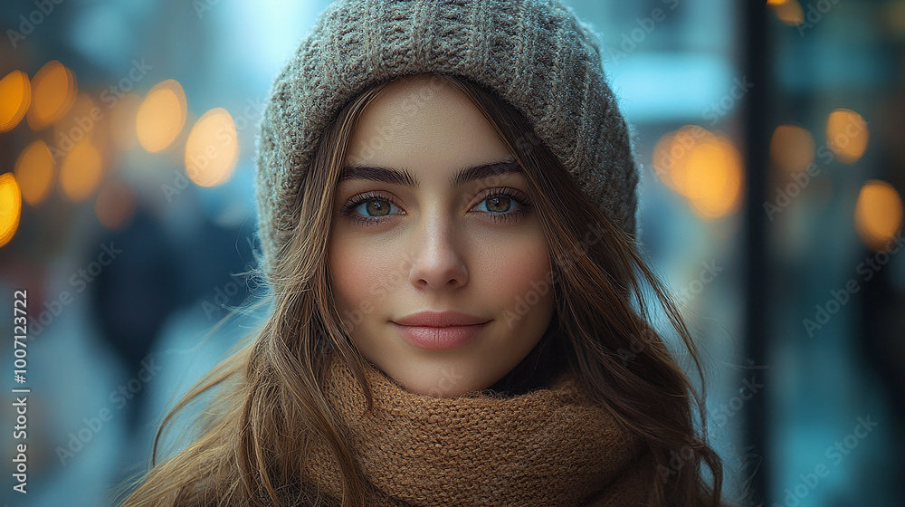 une femme confiante et souriante marchant dans la rue une femme confiante et souriante marchant dans la rue