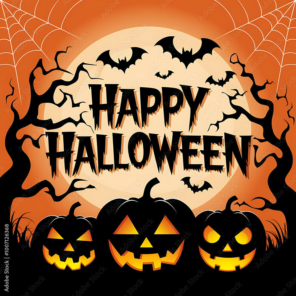 Happy Halloween character party for Trick or Treat night celebration vector background design Happy Halloween character party for Trick or Treat night celebration vector background design