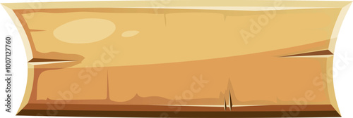 Blank wooden sign. Cartoon plank. Board template