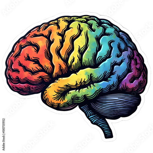 Neurodivergent Brain Sticker
