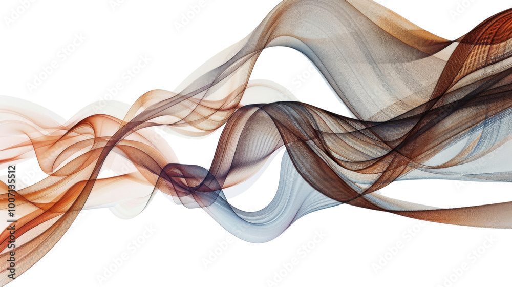 Fototapeta premium Glowing neon lines creating abstract shapes on white background