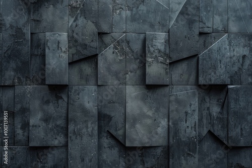A close-up view of a wall constructed from individual concrete blocks, with textured surface and slight wear
