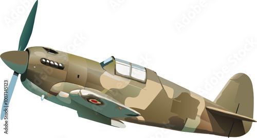 World war ii fighter plane flying in the sky