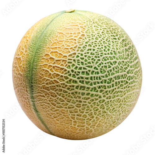 Juicy Cantaloupe Isolated on Transparent Background, Ideal for Refreshing Summer Dishes and Healthy Snacks