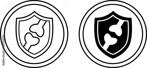 Labels Joint Support. Black and White Vector Icons. Cat's Food Properties. Food Packaging Label