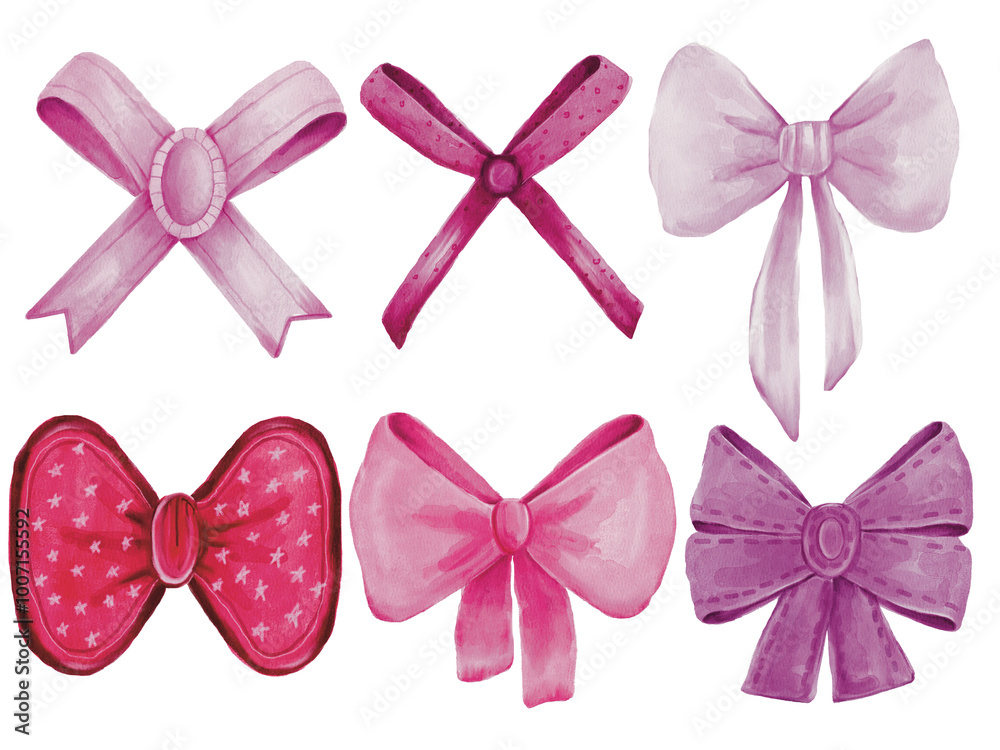 pink bow isolated on white pink bow isolated on white
